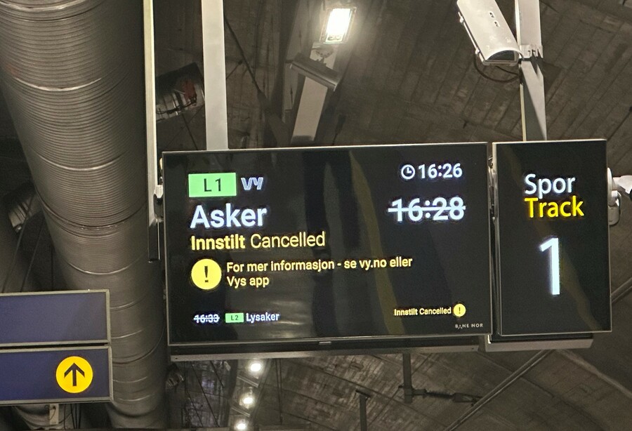 Kaos i togtrafikken